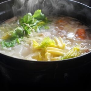 温かい野菜スープで風邪を早く治す